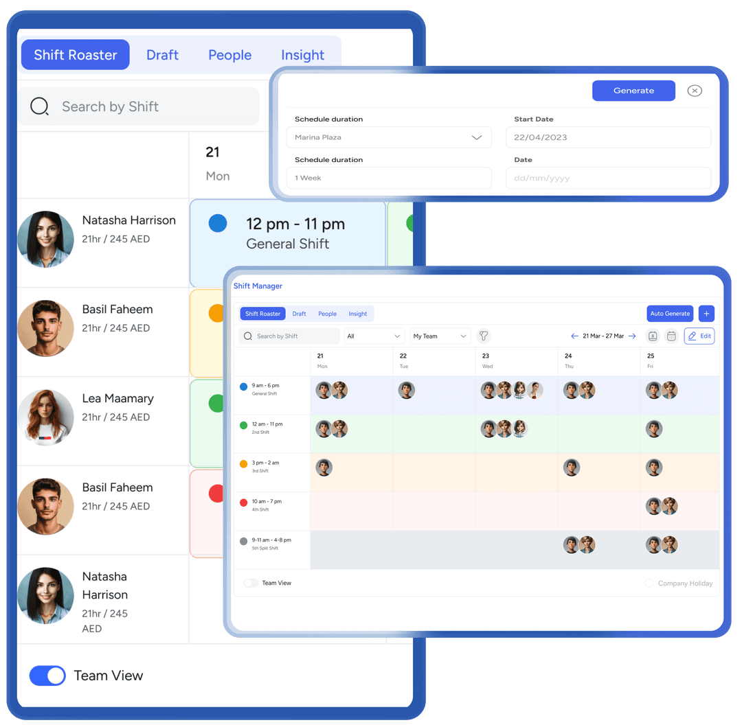 Create smart shift schedules that prevent staffing gaps